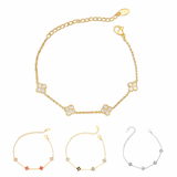 Multiple Small Diamond Flowers Bracelet