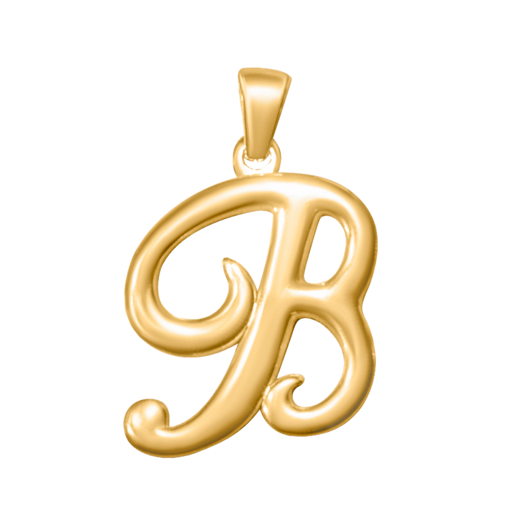 Large Cursive Letter Charms