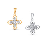 Thin Diamond Clover Charm