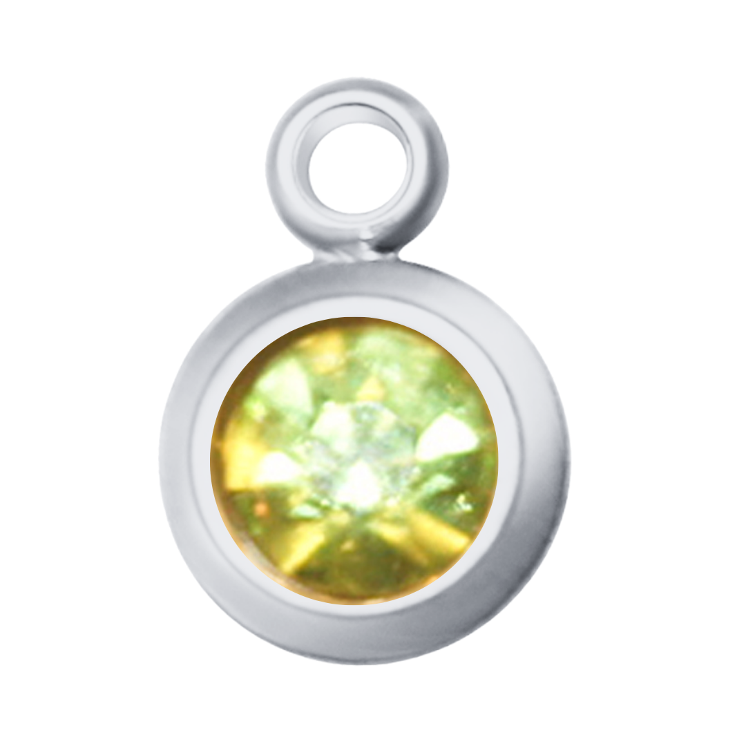 Round Birth Stone Charms