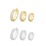 Diamonds Paved 925 Huggies