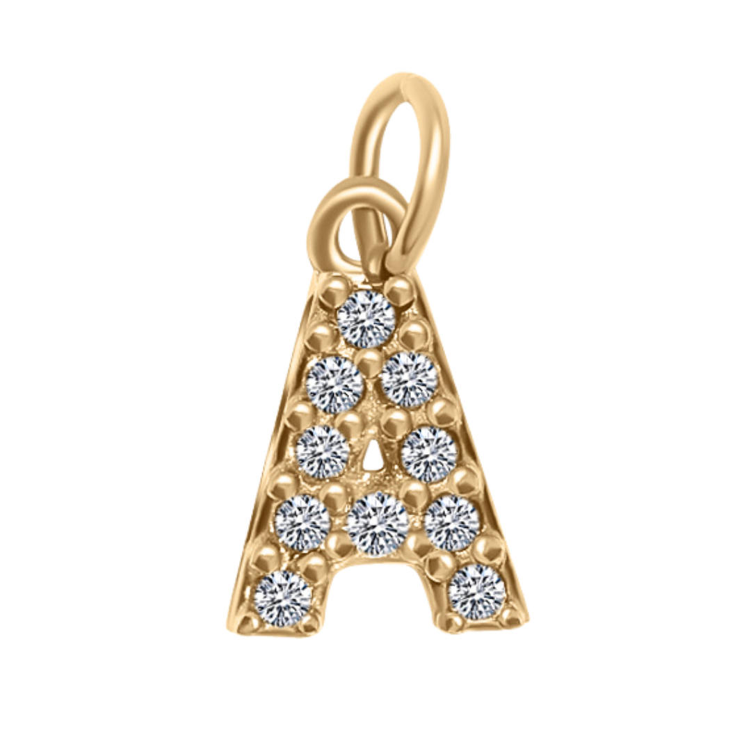 Small Diamond Letter Charms (A-Z)