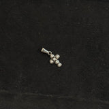 Pearl Cross Pendant Charm