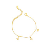 Dainty Diamond Clovers Bracelet