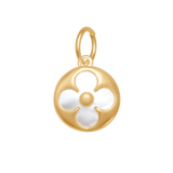 Round White Flower Charm