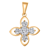 Thin Diamond Clover Charm