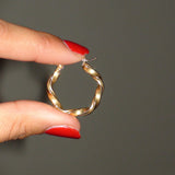 Twisted Gold Hoops