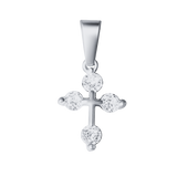 Pointed Diamond Cross Charm