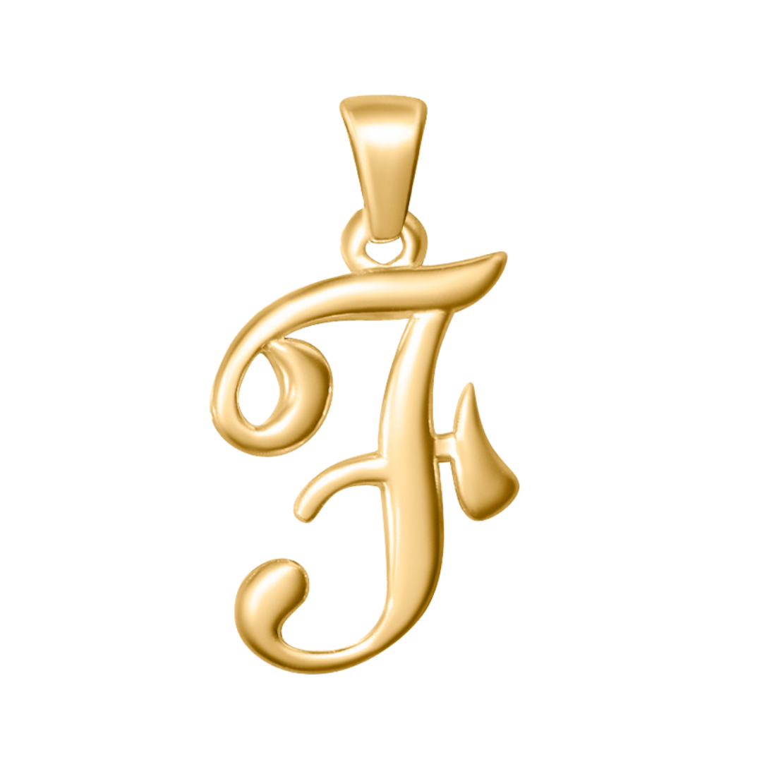 Large Cursive Letter Charms