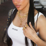 Gold Beaded Hand Chain