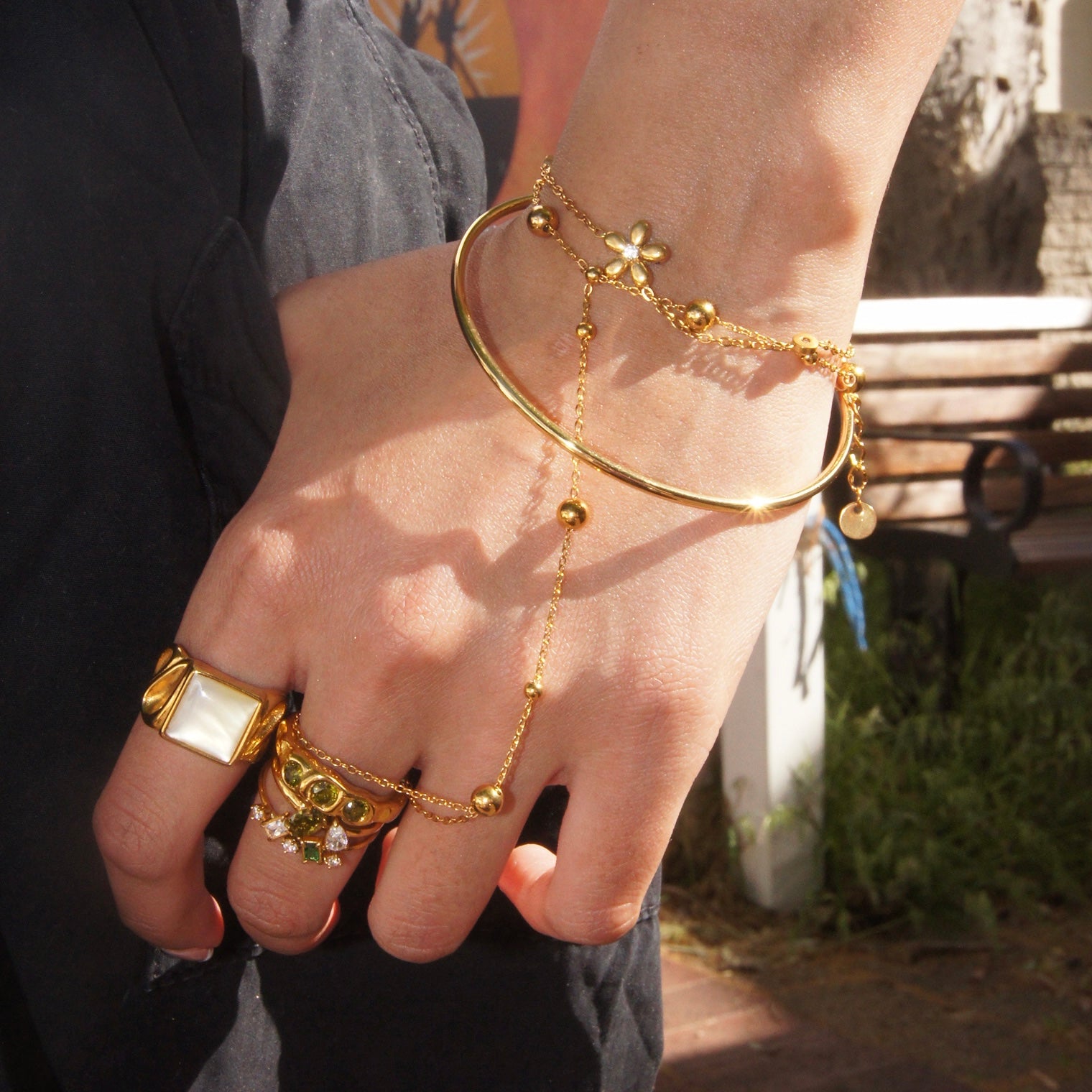 Green Stones Ring
