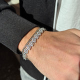 8mm Slanted Diamond Teardrop Bracelet