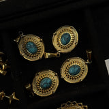 Oval Framed Turquoise Charm