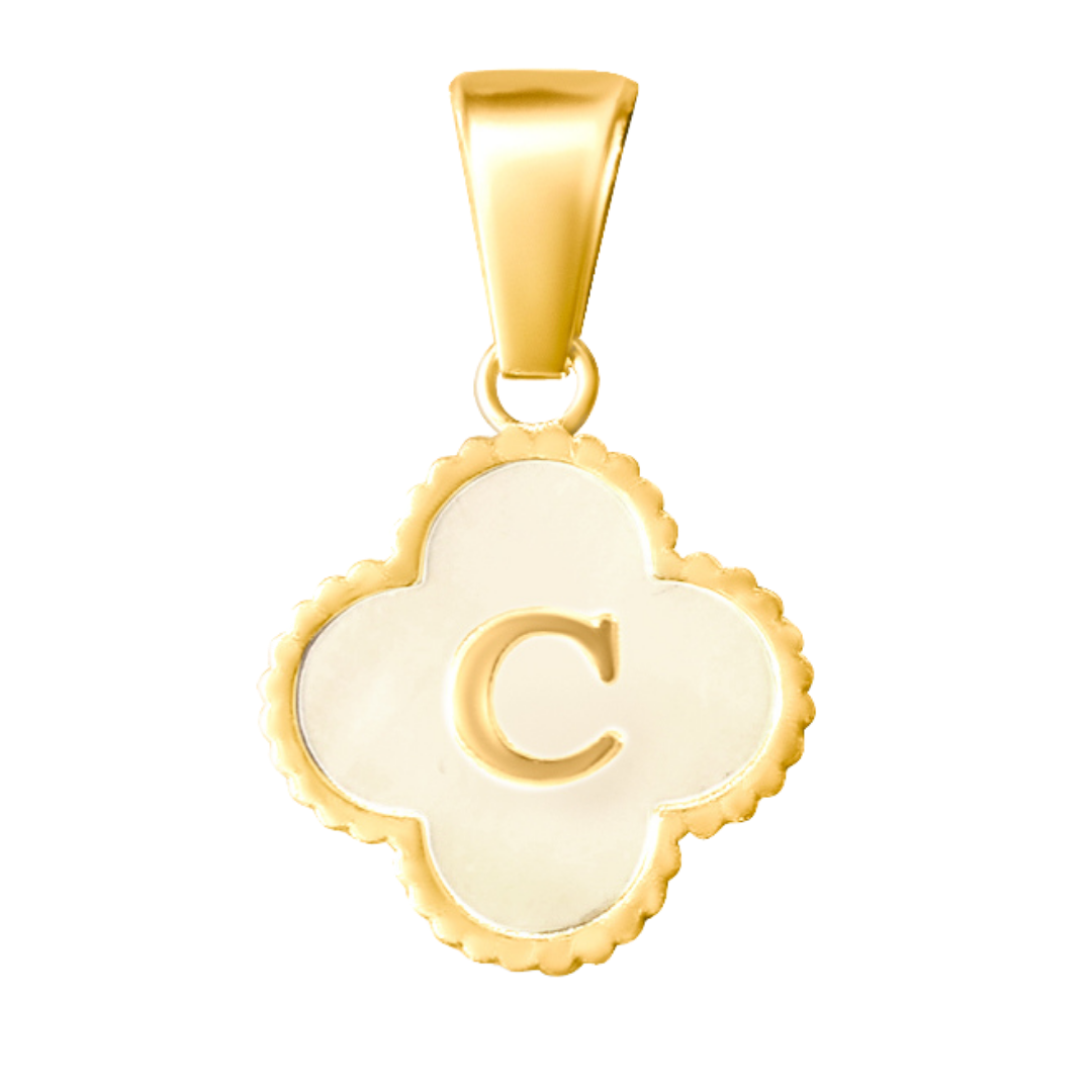 Reversible Initial Flower Charm
