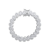 8mm Slanted Diamond Teardrop Bracelet