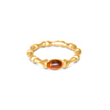 Brown Stone Bamboo Ring
