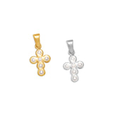 Pearl Cross Pendant Charm