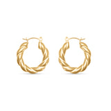 Twisted Chain Hoop Earrings