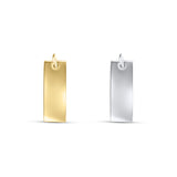 Slim Rectangular Blank Charm