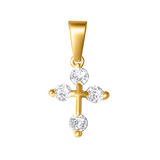 Pointed Diamond Cross Charm