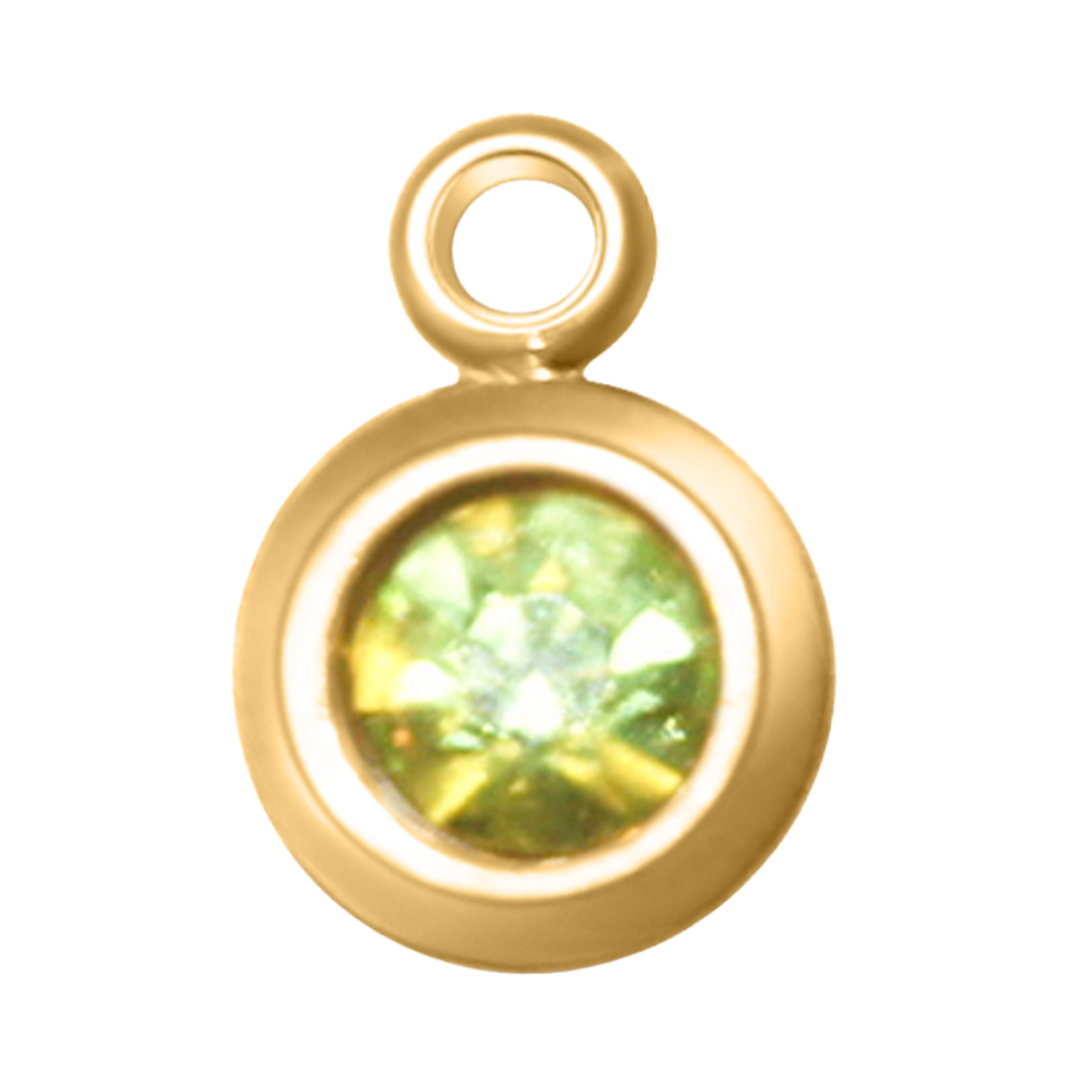 Round Birth Stone Charms