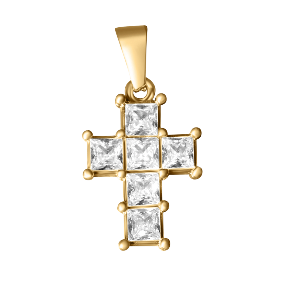 Small Diamond Cross Charm