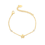 Dainty Diamond Flower Bracelet