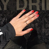 Band Ring with Circle Pendant