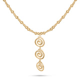 Beaded 3 Swirl Necklace