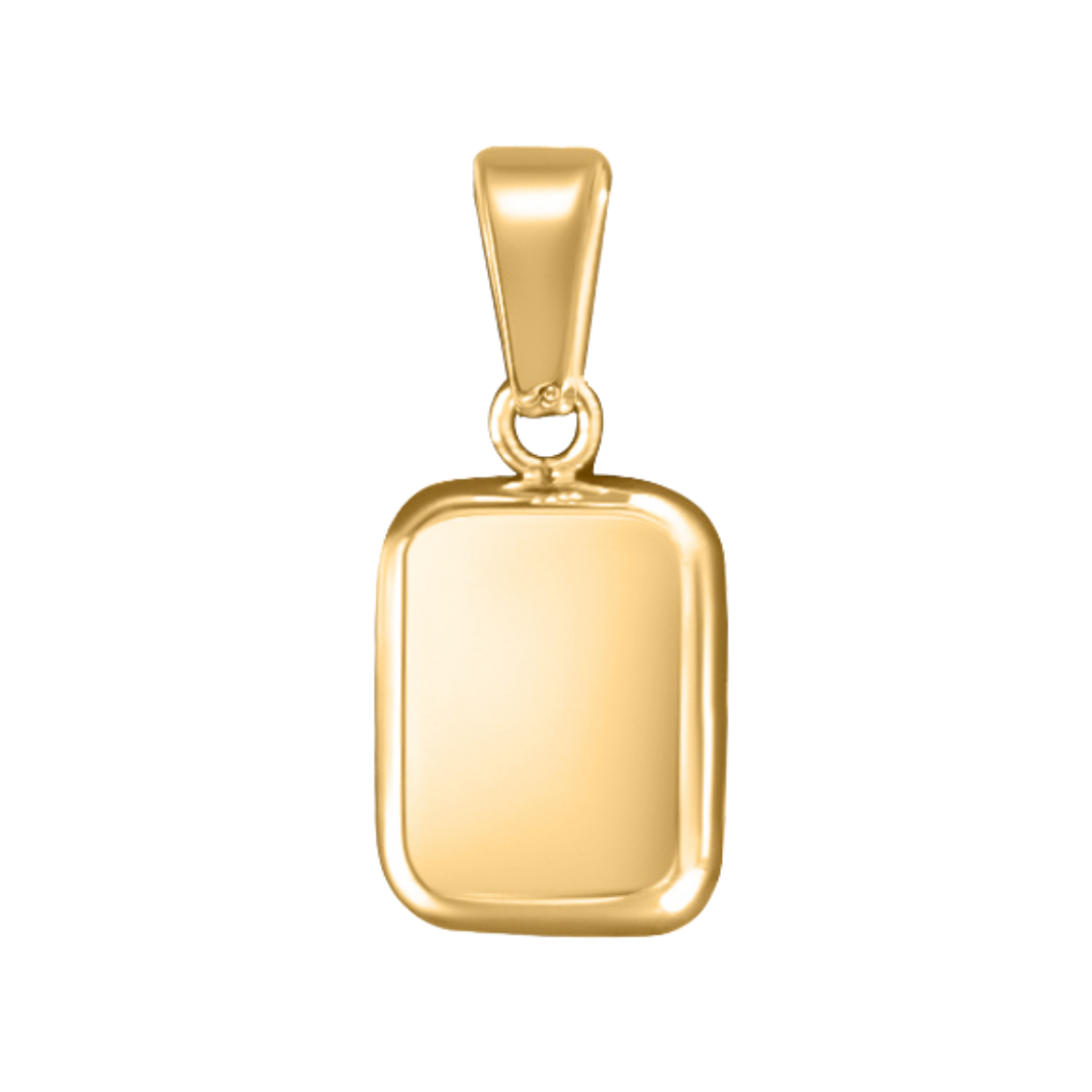 Blank Round Rectangular Charm