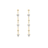 Long Teardrop Diamond Studs