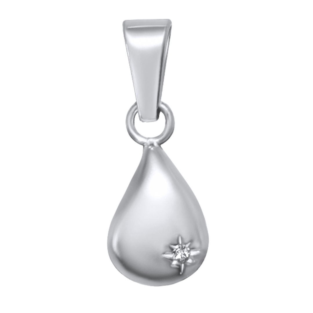 Diamond Teardrop Charm