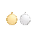 Patterned Frame Blank Circle Pendant