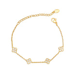Multiple Small Diamond Flowers Bracelet