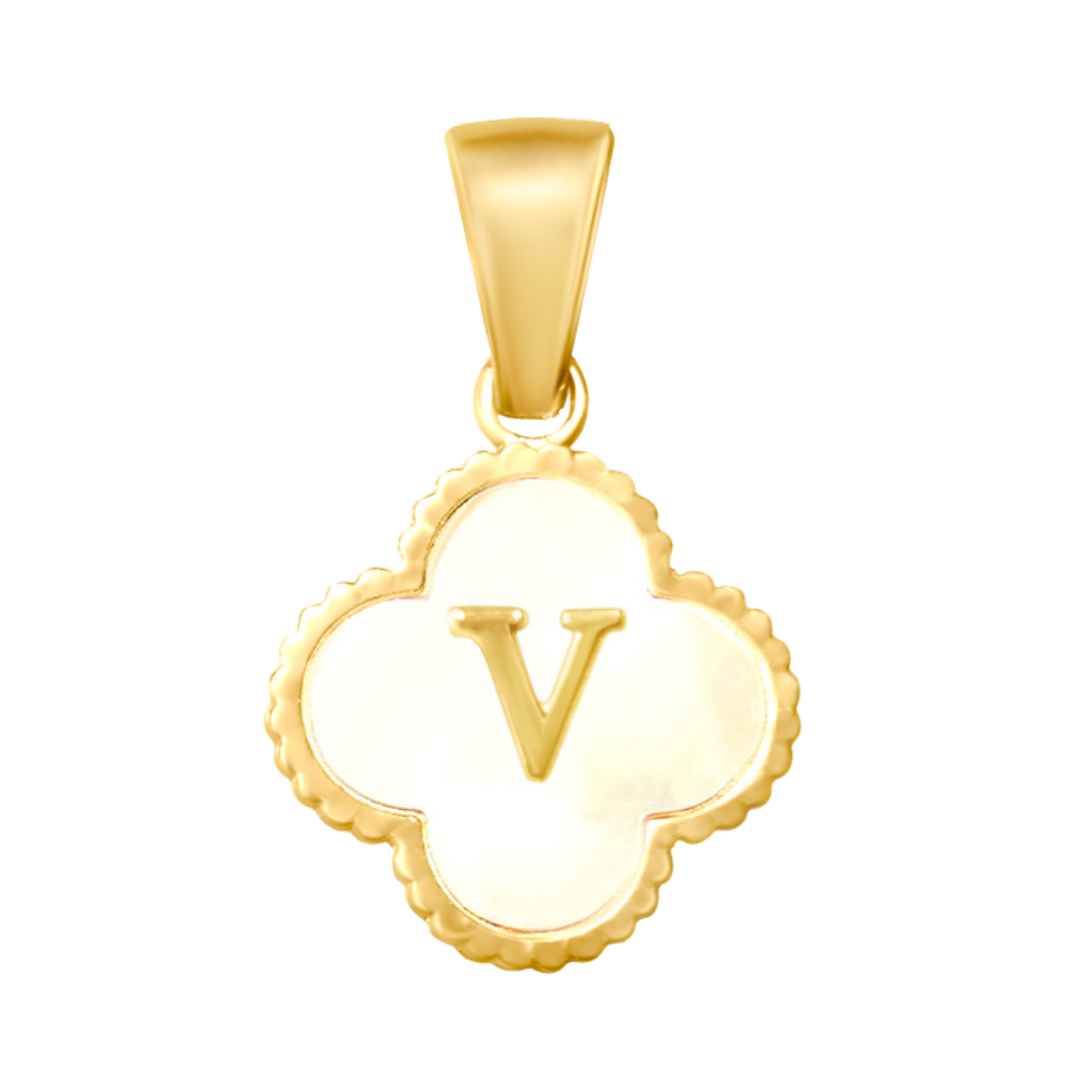 Reversible Initial Flower Charm