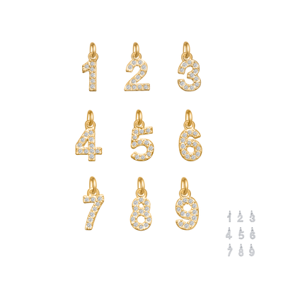 Small Diamond Number Charms