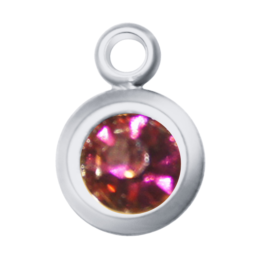Round Birth Stone Charms