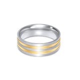 Mixed Tone Titanium Band Ring