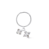 Dangly Diamond Flowers Ring