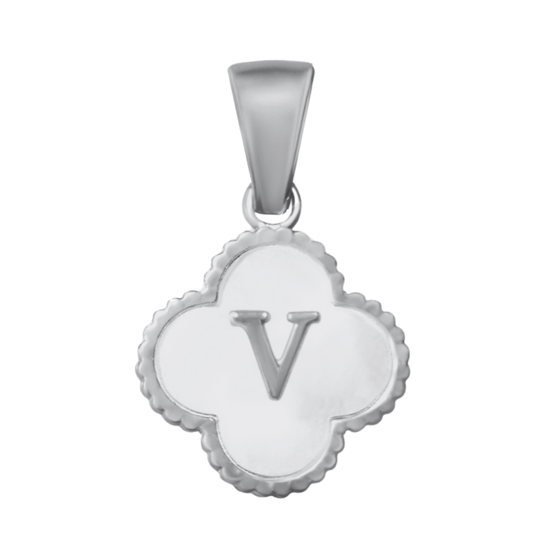 Reversible Initial Flower Charm