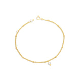 Beaded Chain Bracelet with Pearl