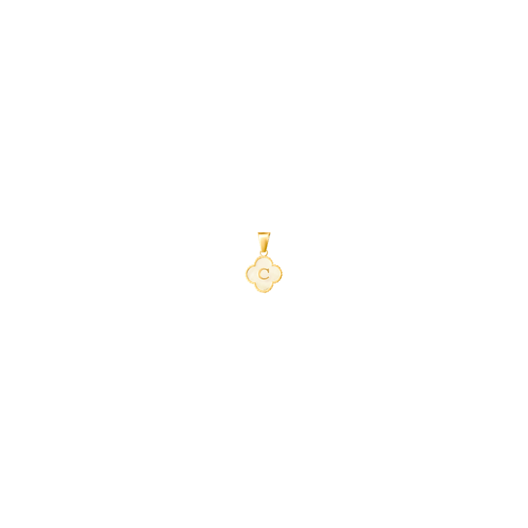 Reversible Initial Flower Charm