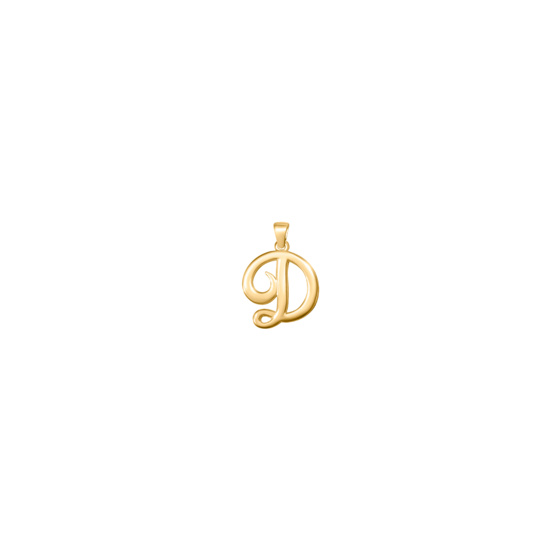 Large Cursive Letter Charms