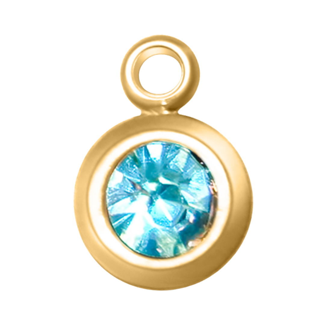 Round Birth Stone Charms