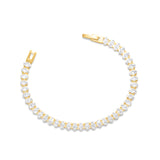 Oval Diamond Tennis Chain Bracelet