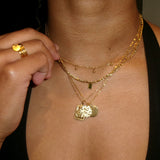 Double Coin Pendant Necklace