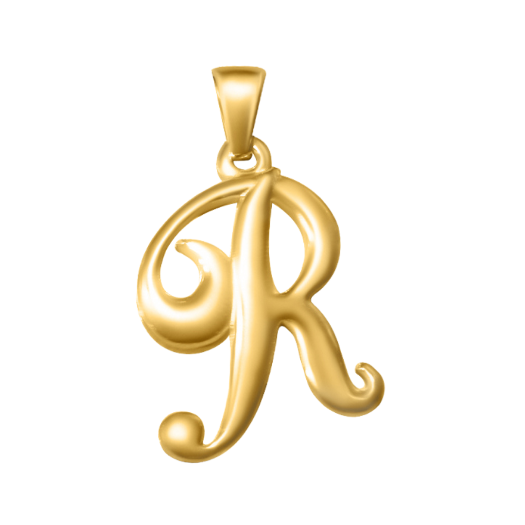 Large Cursive Letter Charms
