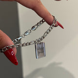 Flat Blank Rectangular Charm