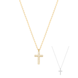Dainty Diamond Cross Necklace
