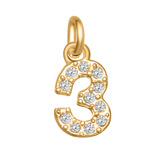 Small Diamond Number Charms